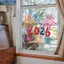<cosyh>Vibrant Double Sided Window Sticker 30 by 30 Centimeters for 2026 New Year Decor