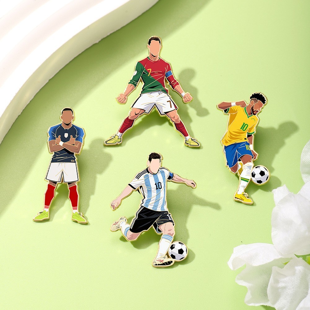SQ 2026 FIFA World Cup Bellingham Hợp Kim Ngôi Sao Bóng Đá Thổ Cẩm Quần Áo Trang Trí Lưu Niệm Huy Hiệu