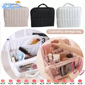 Túi trang điểm đứng EBINLANDS, Dung tích lớn có ngăn đựng túi đựng mỹ phẩm, vải di động chống thấm nước tổ chức văn phòng phẩm cho du lịch