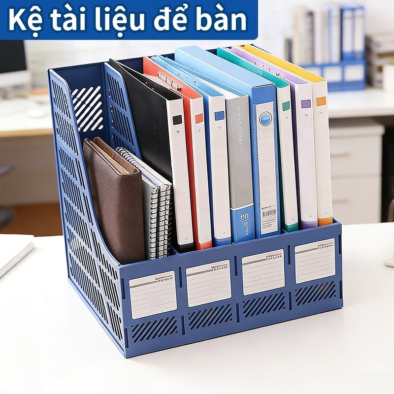 Kệ đựng tài liệu A4 kệ sách 3/4 ngăn đa năng để hồ sơ vừa đựng sách cho học sinh sinh viên gọn nhẹ