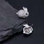 Micro Dát Full Zirconium Thời Trang Niche Thỏ Bông Tai Đơn Giản Nhỏ Dễ Thương