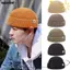 Bò dệt kim NICOLOO, Mũ len dệt kim không vành chống lạnh, Áo tròn thời trang màu trơn ngư dân Skullcap Thu đông