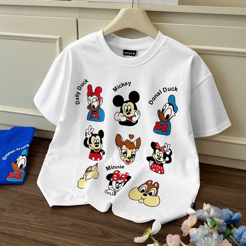 （Giao hàng 24h）Angela Áo Thun Mirage Hoạt Hình Local Brand Chất 100% Cotton Mềm Mịn Thoáng Mát.