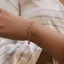 Vòng tay dây chuyền mạ vàng có thể xếp chồng lên nhau, trang sức xếp lớp tối giản dành cho nữ