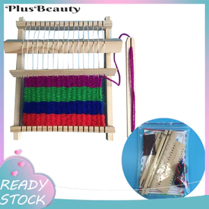 < Pluscloth > Máy dệt gỗ DIY Máy dệt thủ công Đồ chơi trẻ em phát triển trí tuệ