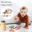 < Pluscloth > Đồ chơi phân loại màu gỗ dành cho trẻ em Phát triển kỹ năng vận động tinh Montessori thân thiện với môi trường Cạnh mịn Đồ chơi học tập giáo dục không cần Burr cho trẻ mới biết đi màu sáng