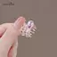 AqToCna Thời Trang Mini Cua Kim Loại Kẹp Tóc Nhỏ Phụ Kiện Tóc Cho Nữ Cô Gái Hồng Kim Cương Giả Nơ Hoa Tóc Pin Bên Nổ Kẹp AqToCna