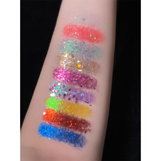 Đầy Màu Sắc Sequins Chín Màu Phấn Mắt Gel Không Keo Lấp Lánh Lấp Lánh Hiệu Suất Học Sinh Sân Khấu Trang Điểm Chuyên Dụng