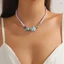 Vòng cổ đính cườm phong cách Bohemian với đá sơn dành cho trang sức nữ