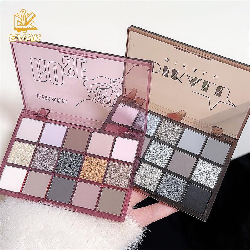 Bảng phấn mắt xanh 15 màu Alittlesetrtu với lớp hoàn thiện lấp lánh & mờ VN