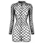 KANGN Fishnet Đồ bơi che đậy, Áo liền quần rỗng màu trơn phong cách không lưng, Áo liền quần dài tay thời trang gợi cảm xuyên thấu đồ đi biển Tiệc hồ bơi