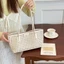 Túi Tote Dệt SAMO, Da PU Có Túi Bên Trong Túi Đeo Vai Rỗng, 25x17x12cm Rỗng Ra Dung Tích Lớn Dây Kéo Ví Bãi Biển