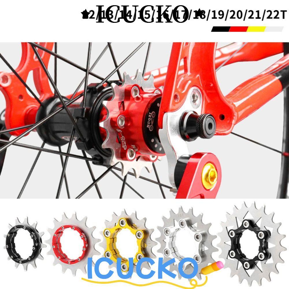 Bộ chuyển đổi tốc độ đơn ICUCKO, Hợp kim nhôm + Thép không gỉ 12T 13T 14T Cassette tốc độ đơn Cog, Phụ tùng xe đạp bạc màu đen nhẹ