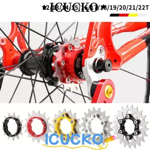Bộ chuyển đổi tốc độ đơn ICUCKO, Hợp kim nhôm + Thép không gỉ 12T 13T 14T Cassette tốc độ đơn Cog, Phụ tùng xe đạp bạc màu đen nhẹ