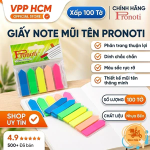 Xấp 100 Tờ Giấy Note Nhựa Mũi Tên Pronoti – Giấy Nhớ Đánh Dấu Trang Phân Loại Tài Liệu Thông Minh