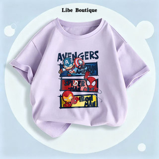 BST Áo MARVEL 2026 Áo thun cotton cho bé  BST áo siêu nhân bé trai phong cách US/UK
