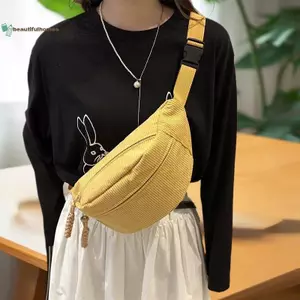 BeautifulHomeA Nửa Mặt Trăng Túi Thắt Lưng Thắt Lưng Chạy Bộ Túi Dung Tích Lớn Thời Trang Mới Túi Ngực Nữ Túi Đeo Ngang VN