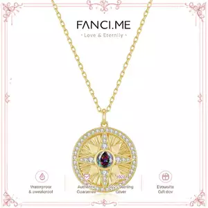 FANCIME "Lumen Star" Vòng cổ bạc bằng đá quý Alexandrite tháng 6