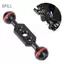 apill RASTKY Hợp kim nhôm Màu đen Đôi Ballhead nhẹ Cánh tay để chụp ảnh Giá đỡ mở rộng Video dưới nước 3 máy ảnh lặn (3 inch (125 chiếc))