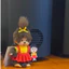 PS1 Monchhichi x Chibi Maruko-chan Plushie Hợp tác Đồ chơi hợp thời trang Vinyl Hộp mù sang trọng Túi búp bê Charm SP1