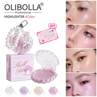 OLIBOLLA Light Sensation Kem có độ bóng cao ba chiều Mặt làm sáng ngọc trai mịn lấp lánh Phấn má hồng có độ bóng cao