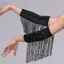 SAIA Latin Dance Viền Tay Áo, Khoan Màu Trơn Kim Cương Giả Tay Nữ, Di Động Khiêu Vũ Latin Trang Phục Hiệu Suất Flash Sân Khấu Tua Rua Găng Tay Lấp Lánh Nữ