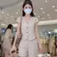 Bộ đồ thời trang phong cách mới mùa hè dành cho nữ Áo len Cardigan có nút thiết kế cao cấp Bộ đồ ngắn tay một bộ