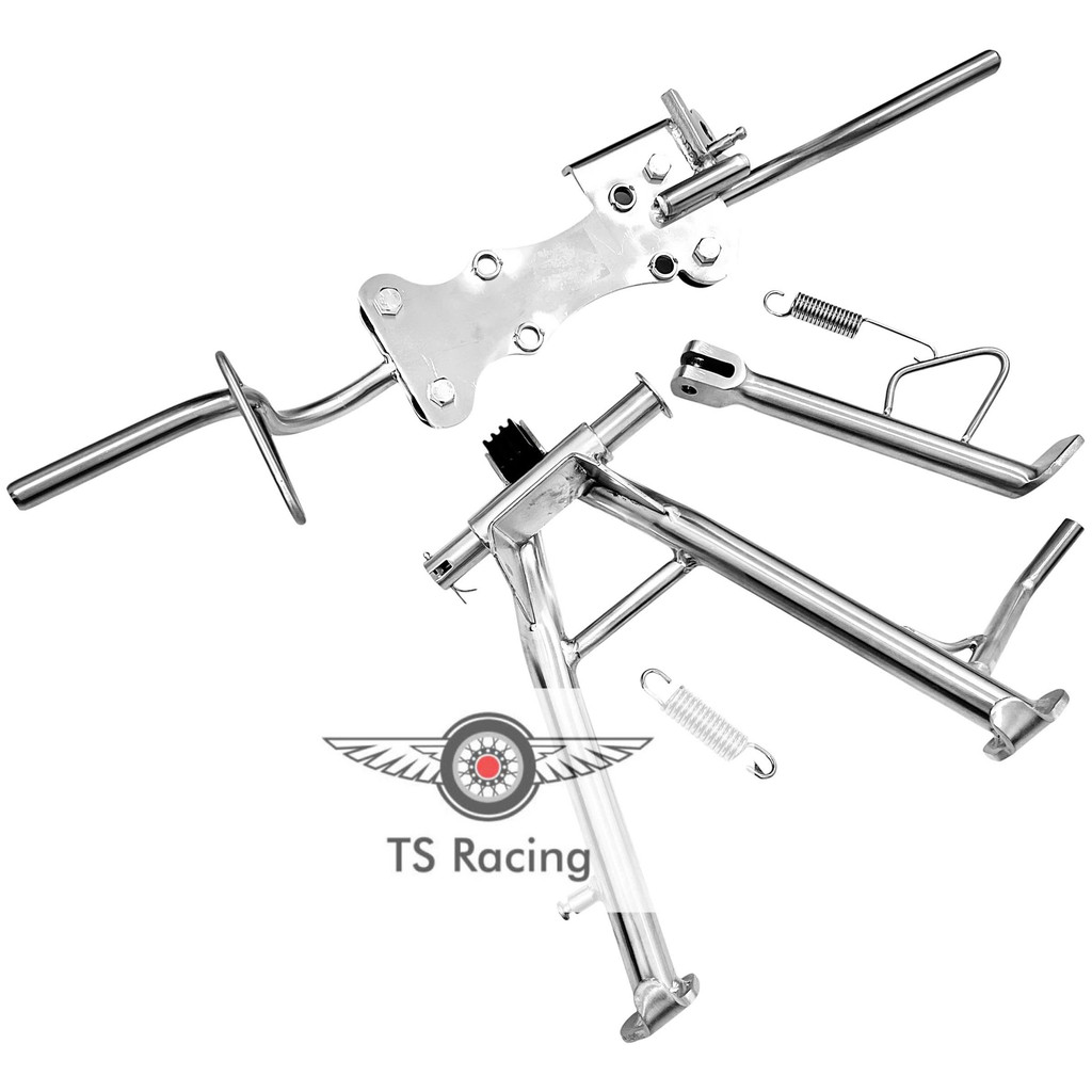 Combo gác máy chống đứng chống nghiêng 2 tầng inox 304 wave a110 - s110 - rs110 - rsx110 - blade - wave a 2017-2023
