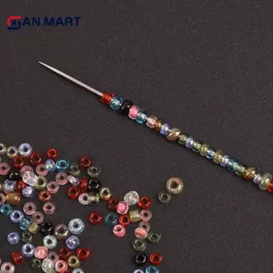 AN.MART 30 Chiếc Kim Đính Hạt Kim Loại Cho Hạt Ren Dây Tambor Trang Sức Vòng Tay Nelace Làm Chân Dây Dụng Cụ Chân DIY Dụng Cụ VN