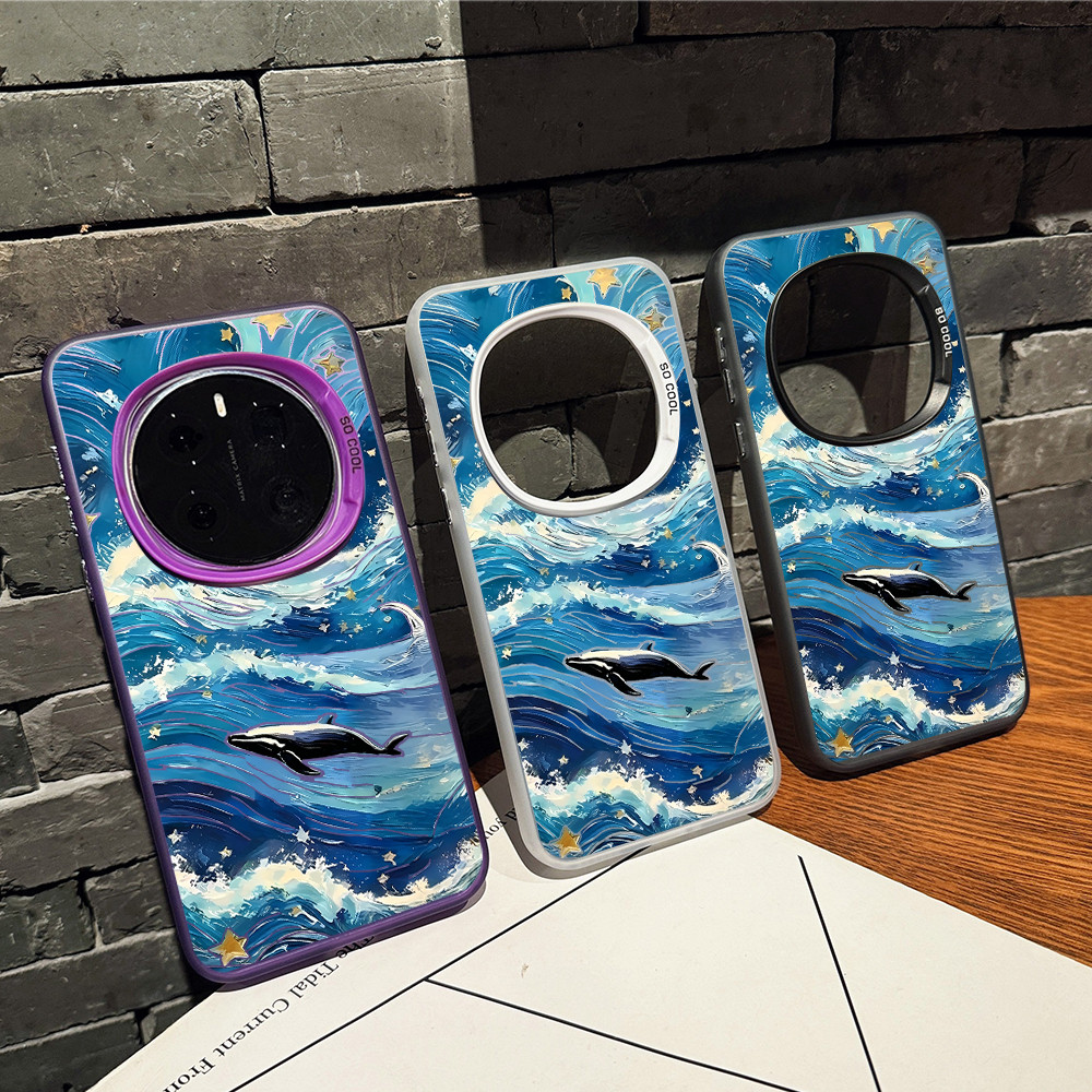 Ốp điện thoại cứng “Tranh sơn dầu cá voi đại dương ” cho Honor Magic 8 Pro / 7 Pro / 6 Pro GT Pro Win RT / Honor 400 / 300 X9D X9C Vỏ Honor chống sốc