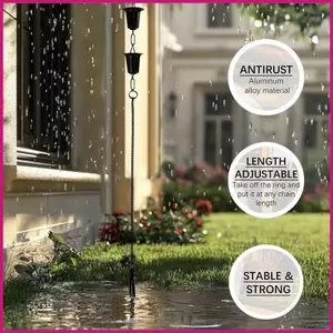 Dây Xích Mưa Cọc Đất 2 Miếng Sân Mưa Catcher Phụ Kiện Ống Xả Gutter Dây Xích Cọc Cho Chủ Nhà shopidaevn
