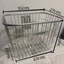 Giỏ sau xe đạp PYCOU, Dễ dàng lắp đặt Giỏ xe đạp leo núi bền cố định, Giỏ sau xe đạp kim loại có thể điều chỉnh màu bạc Phụ kiện xe đạp gấp cho trẻ em