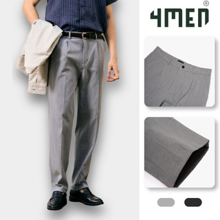 Quần Tây Sọc Vải Rayon Lưng Thun Form Regular 4MEN QT072 vải mềm, cao cấp, thanh lịch, nam tính, lịch lãm
