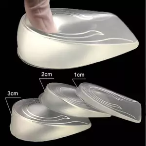 PNPIA- 1 Cặp Nâng Chiều Cao Nam Nữ Giày Đế Silicon Gót Chèn Tăng Cao