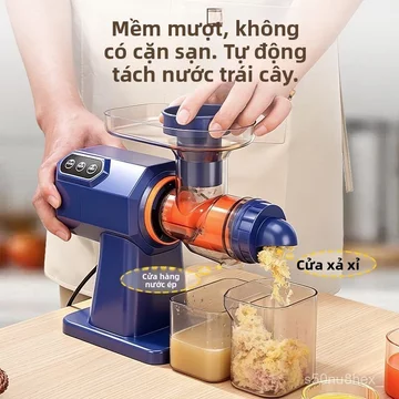 Máy ép trái cây tốc độ chậm mới, thiết bị gia dụng, tách nước và bã, miệng rộng để ép cần tây.
