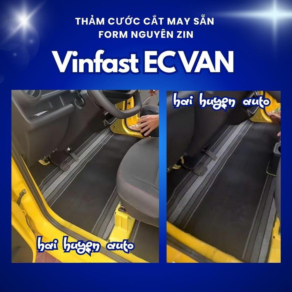 Bộ thảm lót sàn cước cho xe tải Vinfast EC Van cắt sẵn và may bo viền chống nước, chống trơn trượt, Nội thất ô tô