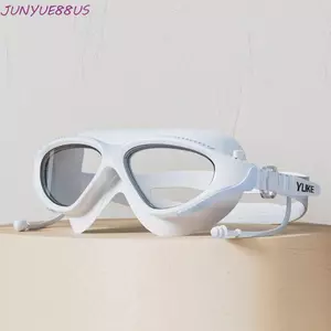 Kính bơi khung lớn JUNYUE88US, Kính bơi PVC HD có nút tai, Khung lớn có thể điều chỉnh bằng nút tai Kính chống sương mù có thể điều chỉnh Người lớn