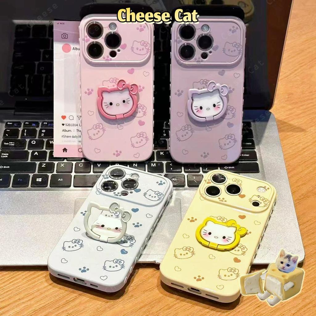Giá đỡ điện thoại hình chuông Ốp điện thoại Kitty cho iPhone 17 Pro Max 11 12 13 14 15 16 Plus