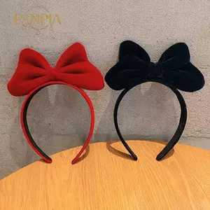 PNPIA- Nữ Nơ Lớn Thanh Lịch Nhung Nơ Tóc Bé Gái Băng Đô Quấn Tóc Dự Tiệc Tóc Dễ Thương Vòng Mũ Phụ Kiện Tóc