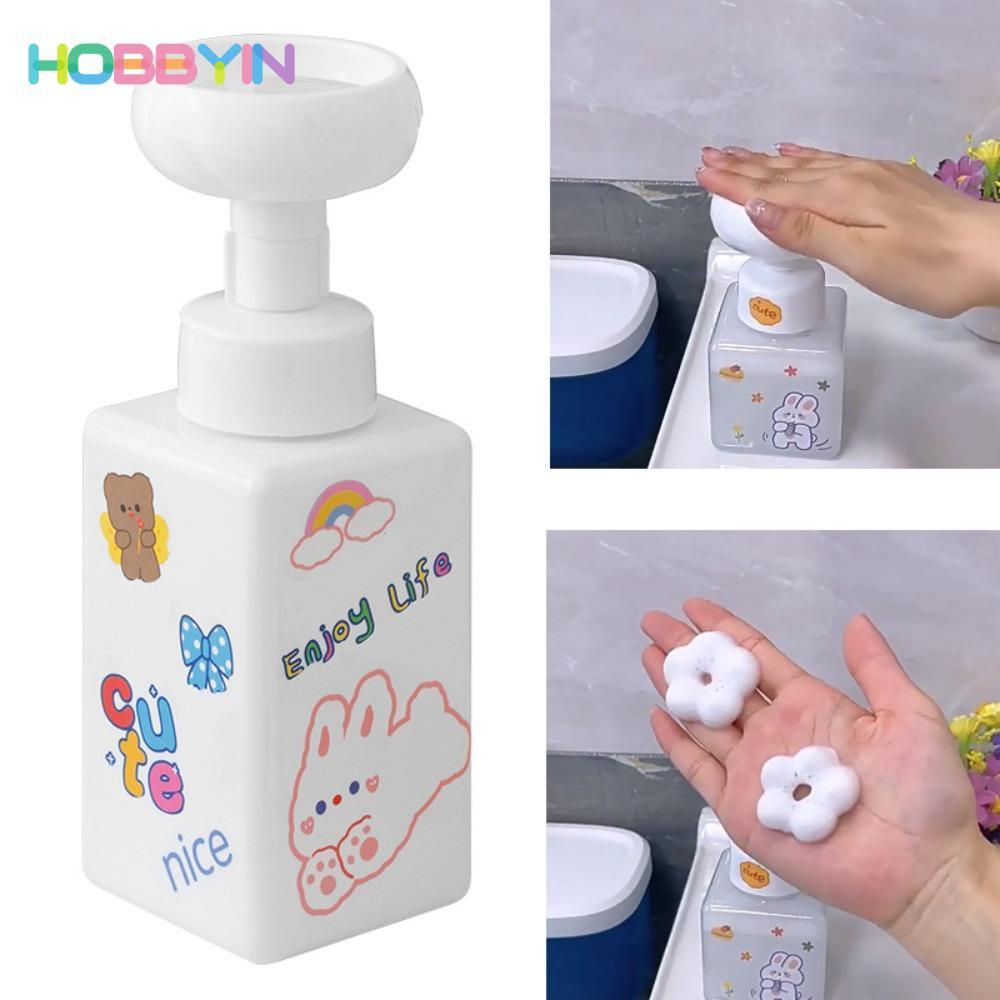 Hộp đựng bọt hoa HOBBYIN, Bao bì mỹ phẩm có thể đổ lại Chai đựng xà phòng rỗng, Chai bơm bọt 250 / 450ml bằng nhựa chất lượng Du lịch