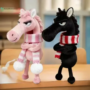 BeautifulHomeA 2026New Sang Trọng Búp Bê Năm Mới Linh Vật Của Năm Ngựa Sang Trọng Pony Đồ Chơi Bapa Treo Phụ Kiện Hoạt Hình Móc Khóa Ngựa VN