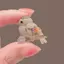ECK Thời Trang Chim Đáng Yêu Bướm Hoa Thổ Cẩm Cho Nữ Áo Khoác Ve Áo Pin Chống chói Áo Len Cố Định Phụ Kiện Quần Áo Quà Tặng HOT
