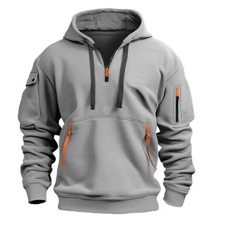 Áo nỉ nam có mũ trùm đầu GKSS Nhật Bản phong cách Harajuku nhiều túi thể thao phong cách chức năng