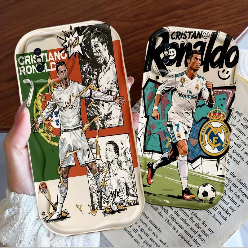 Thích hợp cho iPhone X XS Max XR 3D TPU mềm World Cup Cristiano Ronaldo Ốp điện thoại chống sốc dành cho sinh viên