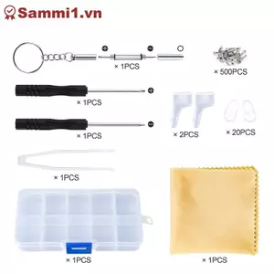 ZK 500 Chiếc Kính Mắt Kính Mát Bộ Dụng Cụ Sửa Chữa Có Ốc Vít Miếng Đệm Mũi Tua Vít Hạt Bộ VN