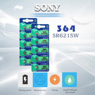 Đồng hồ Sony SR621SW 1.55V 364 V364 SR60 SR621 AG1 Đồng hồ pin oxit bạc