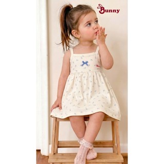 Váy 2 dây mùa hè chính hãng Bunnybaby chất thun cotton mềm mát cho bé 1-5 tuổi Bubbybaby-GV