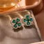 S925 Cổ Điển Phù Hợp Với Ánh Sáng Sang Trọng Bốn Lá Cỏ Ba Lá Nhiều Màu Sắc Zircon Bông Tai Thời Trang Sáng Tạo Thiết Kế Độc Đáo Bông Tai Hoa Nữ 2026-6-1