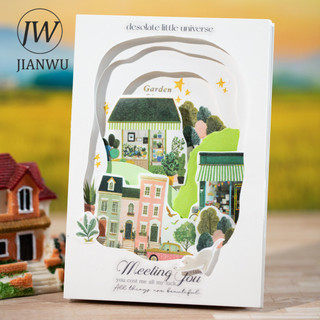 JIANWU 50mm * 200cm Vintage Biển Phố Nhà Vật Liệu Phong Cảnh Cắt Băng Thêu Sò Washi Sáng Tạo DIY Tạp Chí Văn Phòng Phẩm