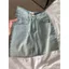 Váy Denim nơ thêu eo cao cỡ lớn chữ A phiên bản hông phong cách Mỹ Váy thường ngày đường phố